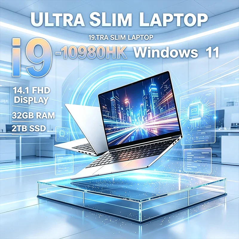 14.1 Inch 120Hz FHD IPS Display Laptop Intel Core I9-10980HK 32GB RAM 2TB SSD Long Battery Life for Gaming And Creativity