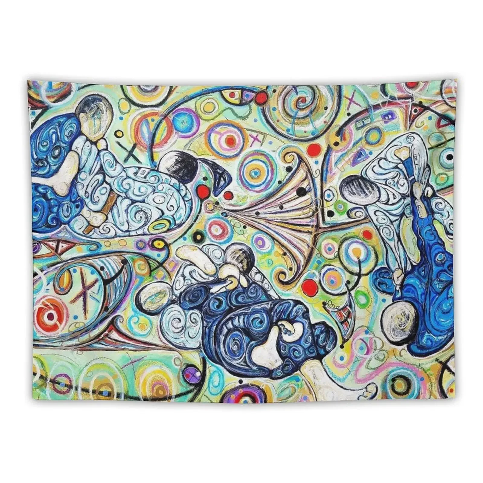 Let's Roll - Jiu-Jitsu - BJJ Art - Original Painting By Kim Dean Tapestry Wallpaper Bedroom Funny Wall Art Tapestry