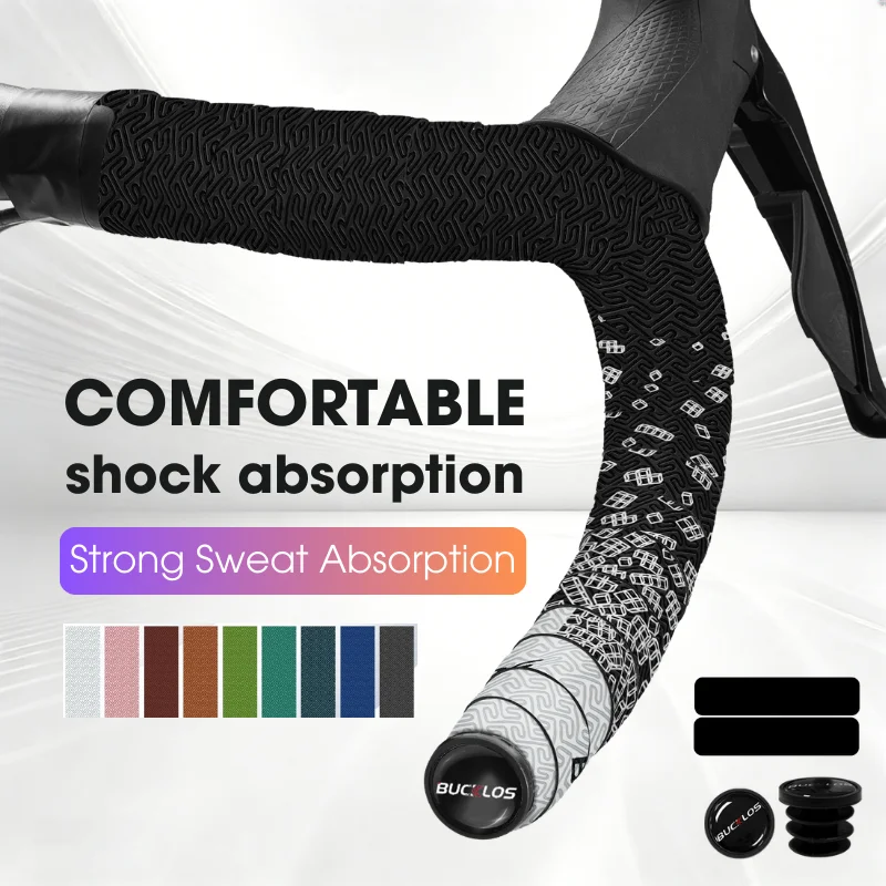 

BUCKLOS Bike Tape Professional Handlebar Tape Comfortable Bicycle Wrap Anti-Slip Shock Absorption Road Handles Strap Bike Parts
