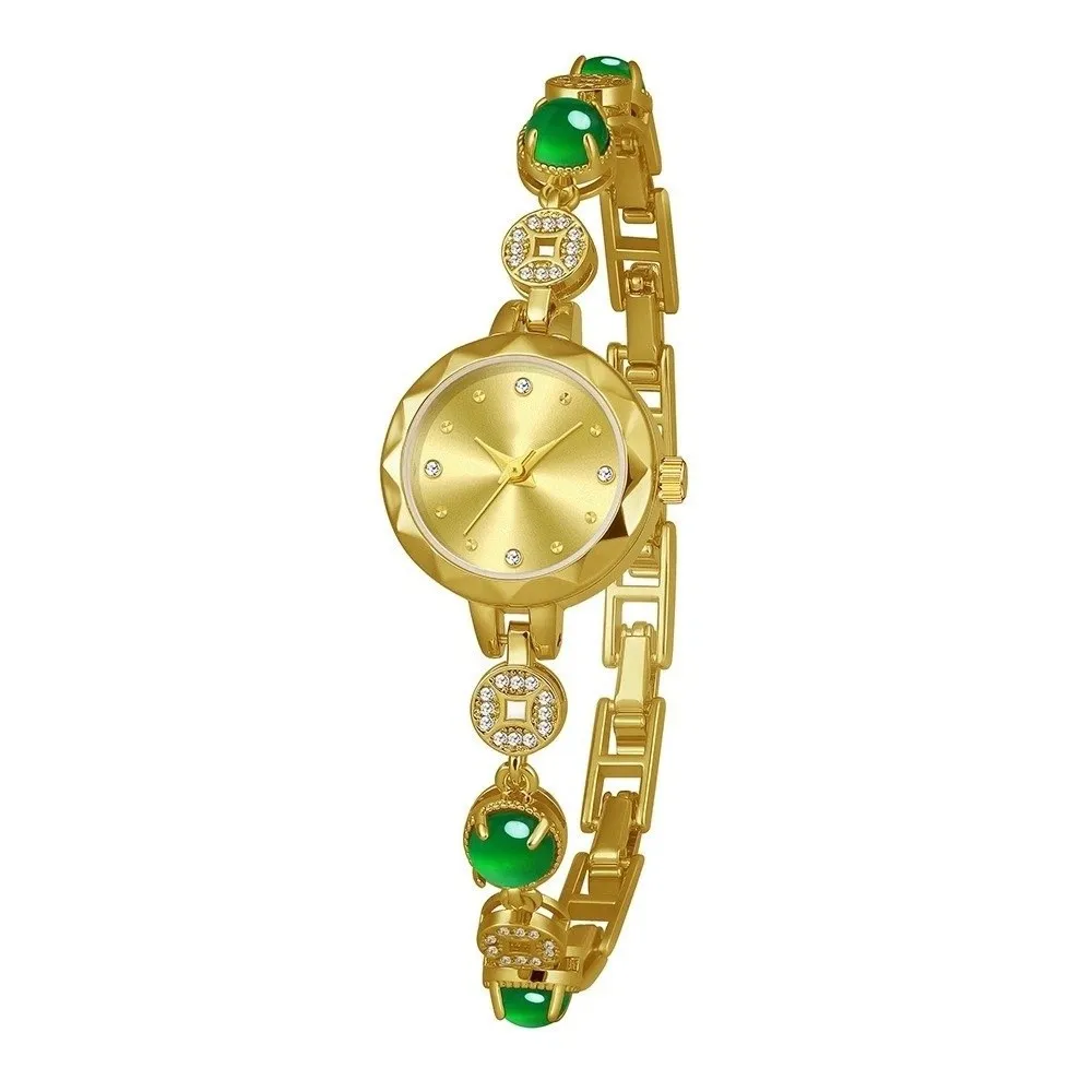 Exquisite Women's Bracelet Watch Vintage Adjustable Flower Quartz Wristwatch Quartz Movement Decorative Women's Wrist Watch