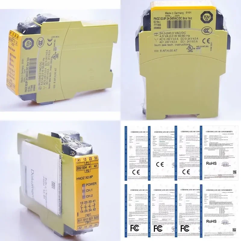 

777302 1PC New Sealed 777302 PNOZ X2.8P 24-240VAC/DC 777302 PNOZ X2.8P 777301 777302 787301 787302 24VDC
