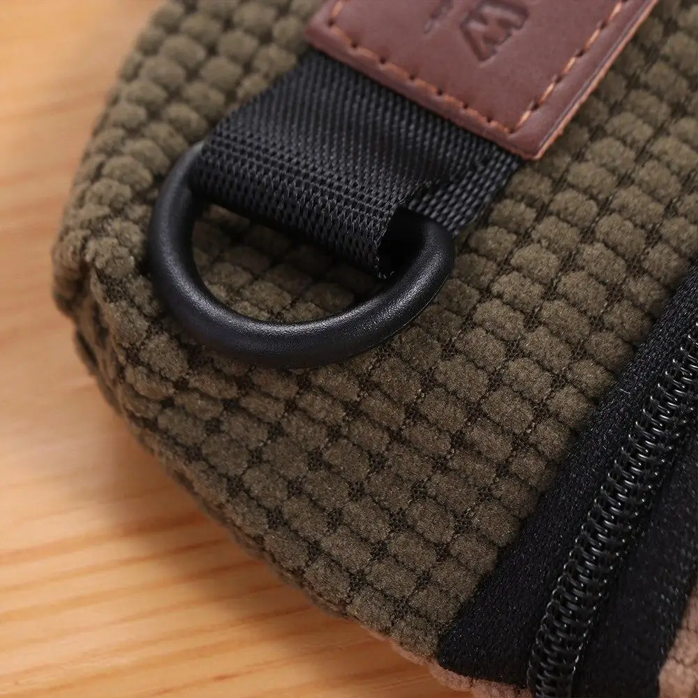 Mini Corduroy Earphone Bag Corduroy Montage Headphone Pouch Square Personality Earphone Zipper Storage Bag Cosmetics Case