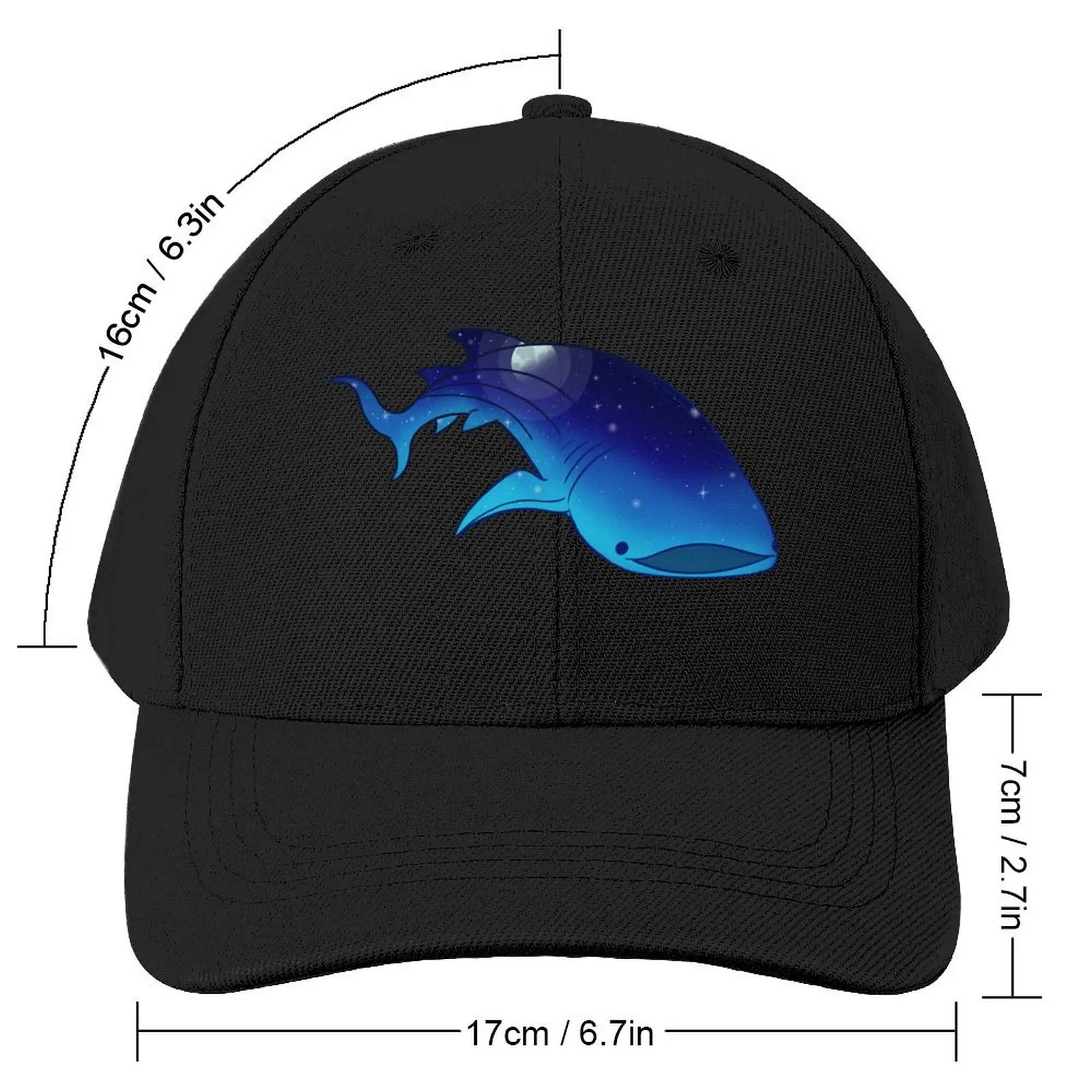 Night Sky Whale Shark Baseball Cap Icon fishing hat Boy Child Women's