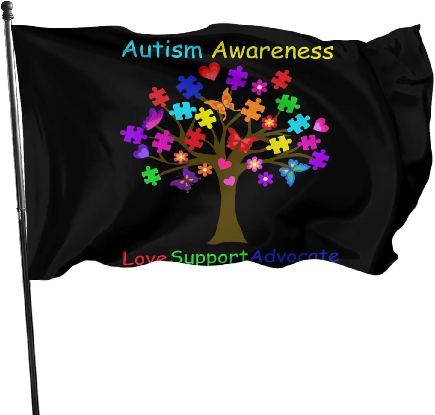 Flagicts 100% Polyester Autism Awareness Flag