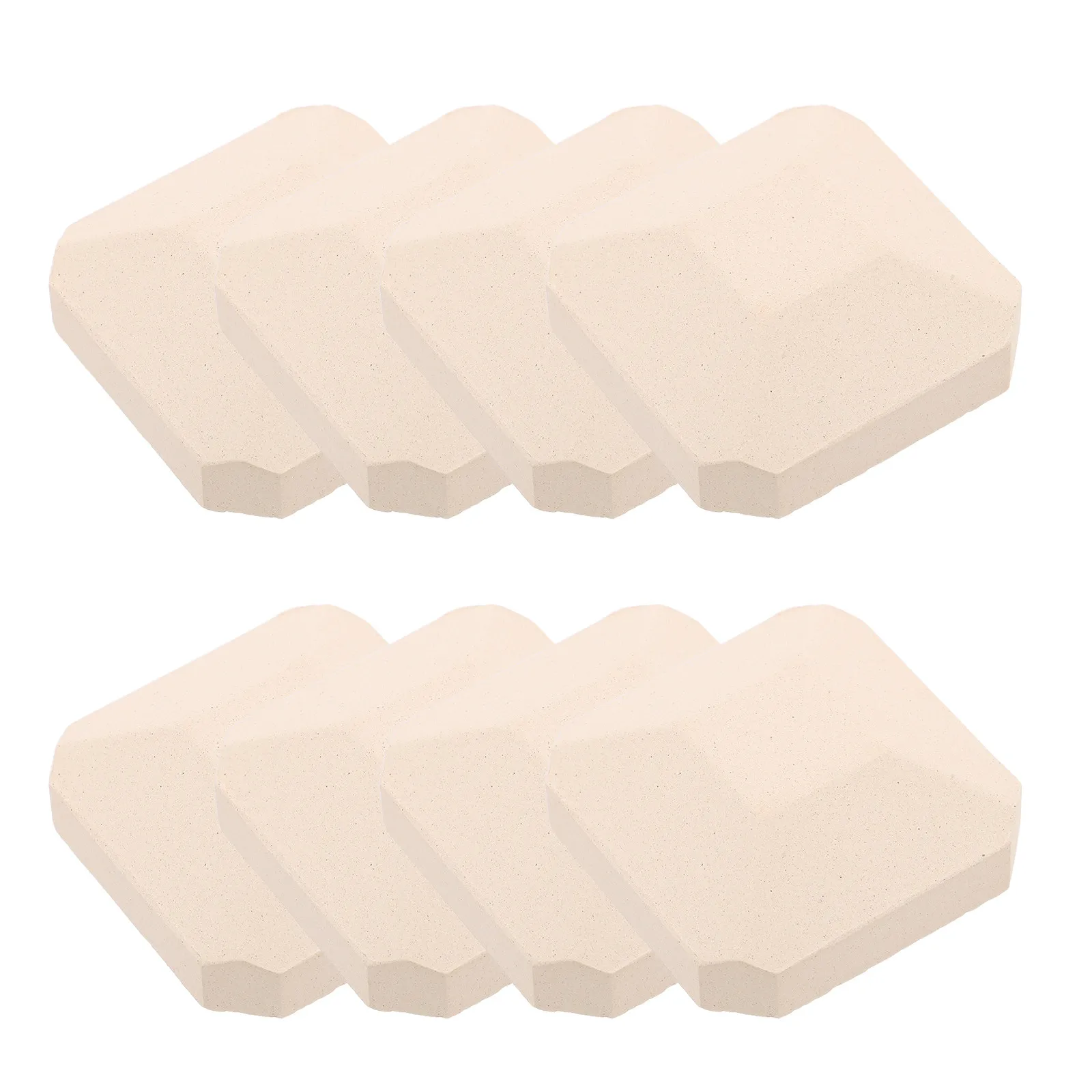 8Pcs Reusable Ceramic Grill Blocks 2x2in High Temperature Bbq Heat Diffuser Stones for Gas Grills Even Heat Distribution Flame