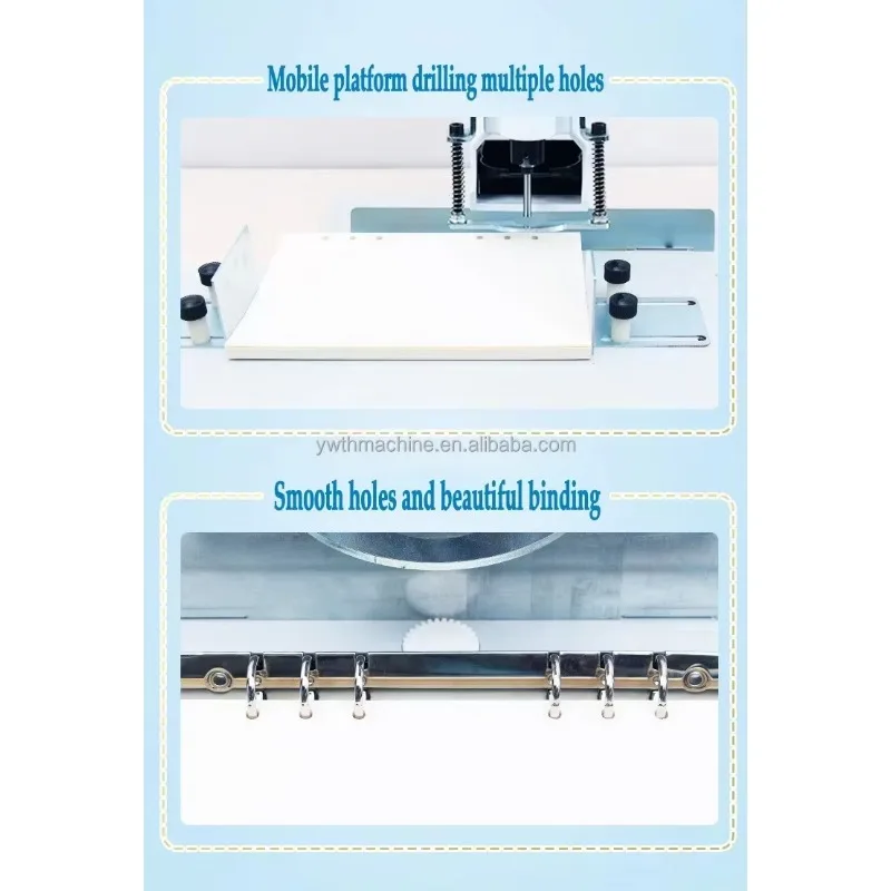 Mobile Platform Manual Punch Machine Multi-Hole Puncher for Binders Office Binding Tool