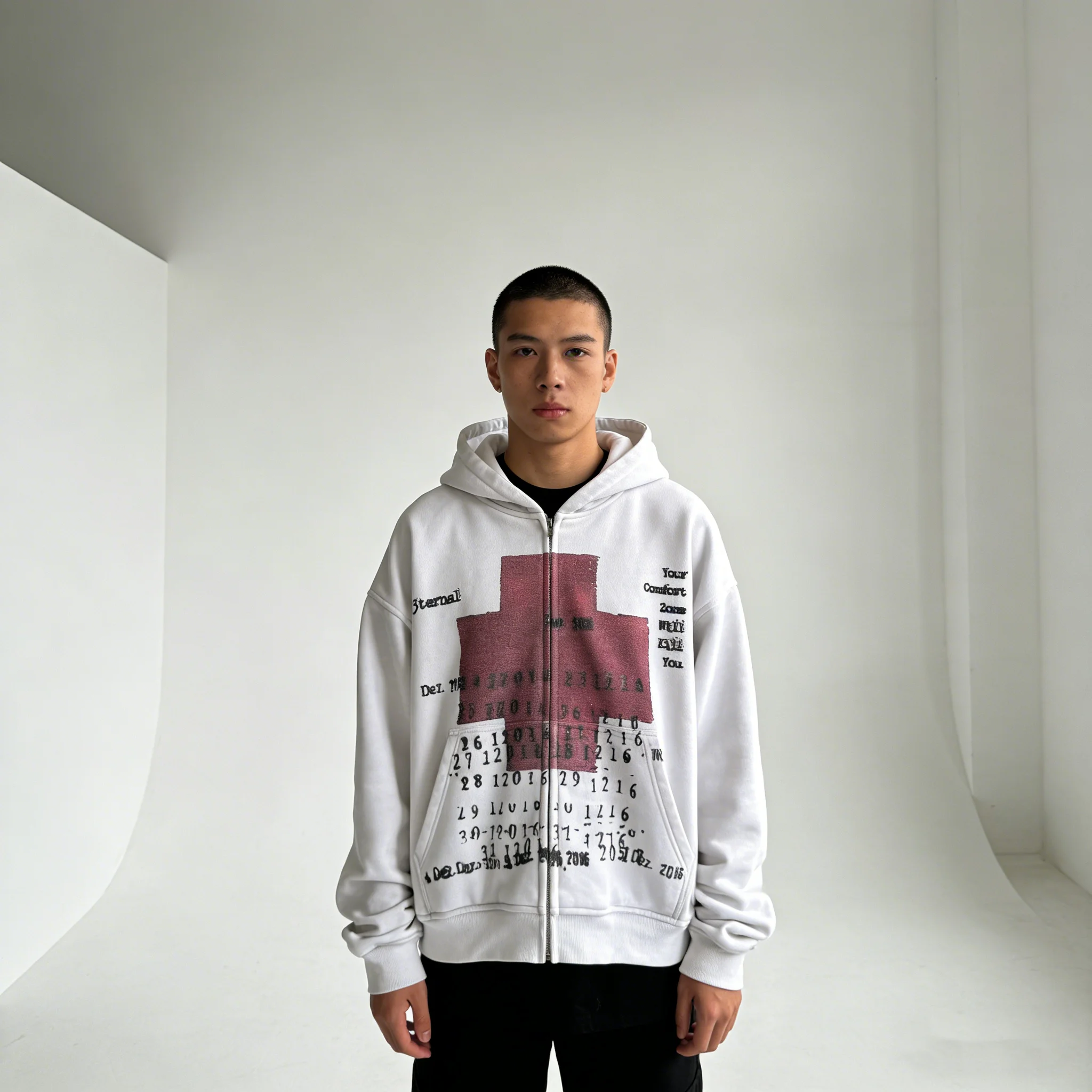 

European and American personalized printed sweatshirt long sleeved pullover hoodie retro jacket street trend y2k