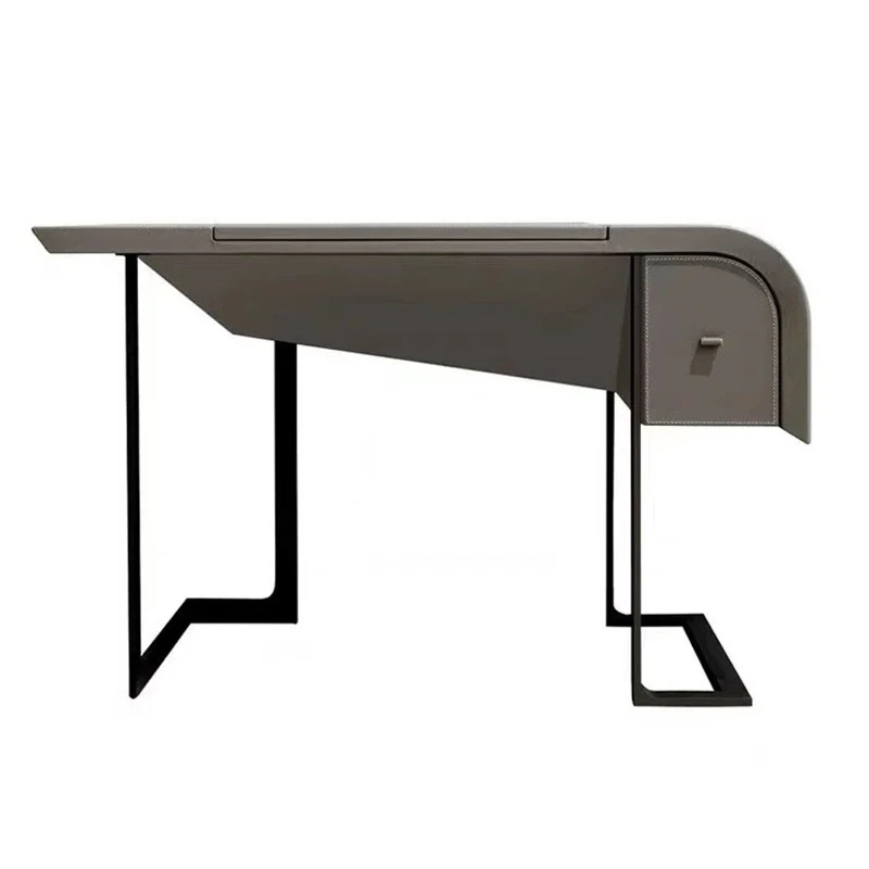 Italian light luxury dresser with mirror luxury house solid wood creative orange modern luxury art makeup table