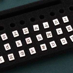 IMZAY 32/36 unidades 3mm/6mm conjunto de ferramentas de perfuração de carimbo de número do alfabeto de aço inoxidável kit de ferramentas de perfuração de couro 10 principais vendas kit ferramentas silhouette - №7