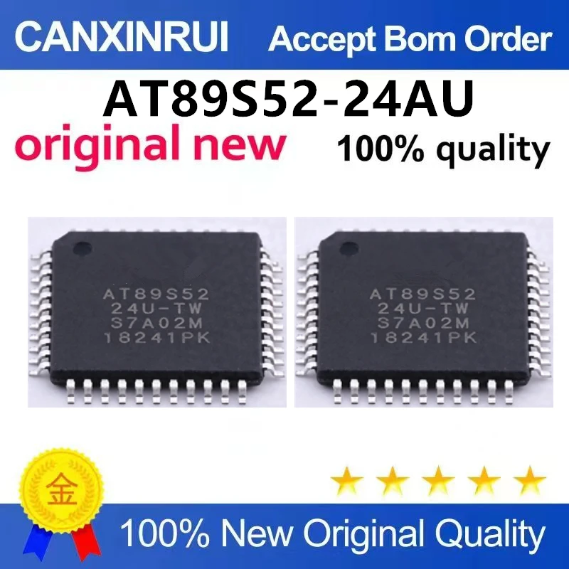 （5pcs-10pcs）Brand new original SMT AT89S52-24AU 8-bit flash microcontroller 8051 TQFP44