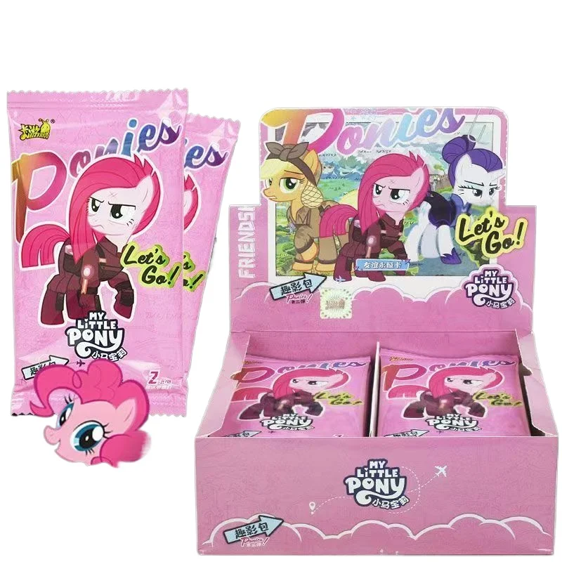 Novo meu pequeno pônei crepúsculo brilho fluttershy anime dos desenhos animados cartão periférico caixa cega de alto valor meninas conjunto cartão presentes do feriado