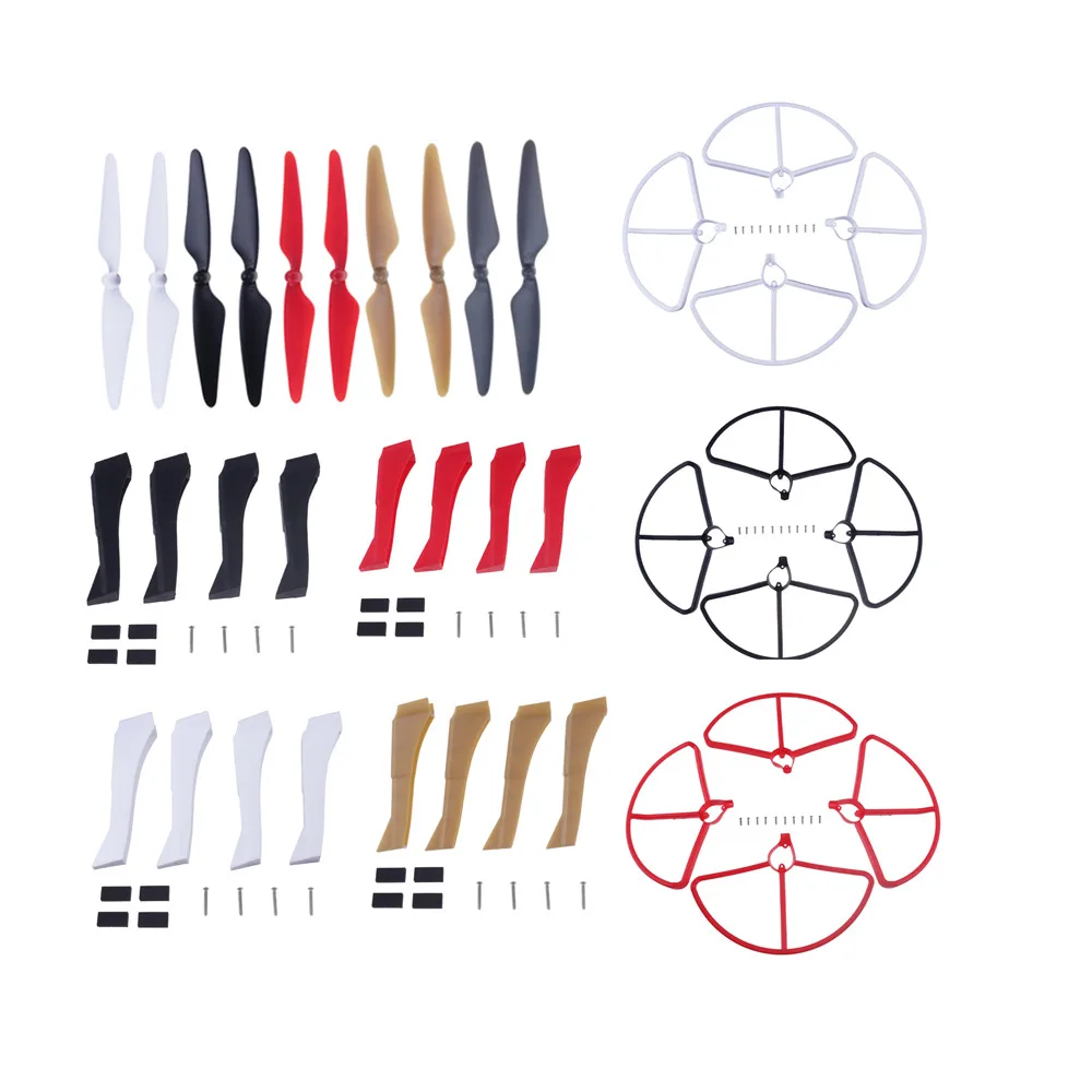 4pcs Propellers Protection Cover + Propeller For Hubsan H501S/H501A/H501C/H501M/H501S W/H501S pro RC Four Axis Aircraft