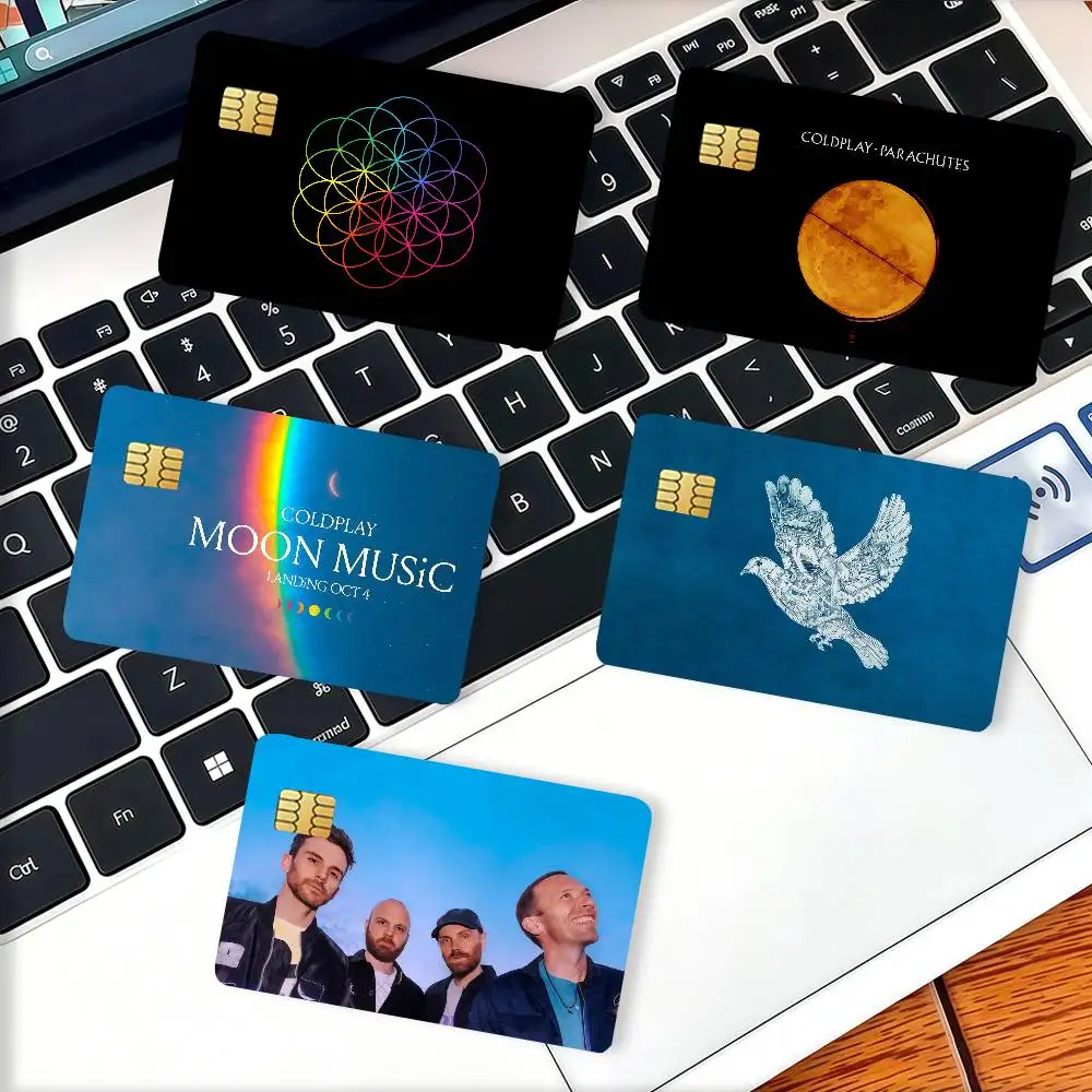 Music group C-Coldplay Credit Card Decorative Card Stickers Suitable For Bank Cards Metro Transit Anti-scratch Gift 4PCS