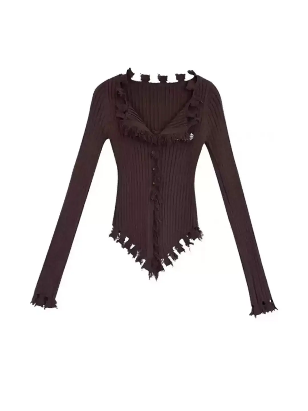 Amerykański sweter z frędzlami, seksowny, dzianinowy płaszcz damski, jesienno-zimowy, dopasowany, z rozcięciem, piękny bazowy sweter, dzianinowy top