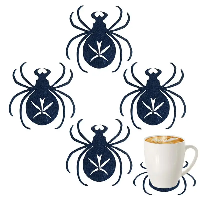 Halloween Drink Coasters Multipurpose Halloween Bar Coaster Halloween Home Coaster Decorative Spider Web Table Mats Table