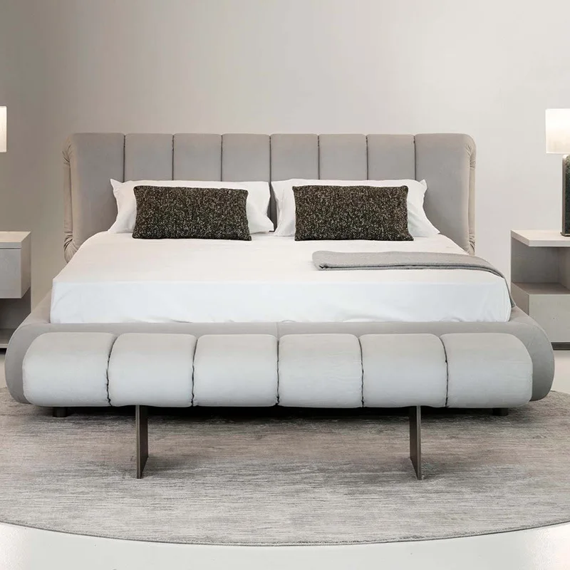 Italian designer high-end luxury villa high-density environmental protection board bed frame bedroom furniture