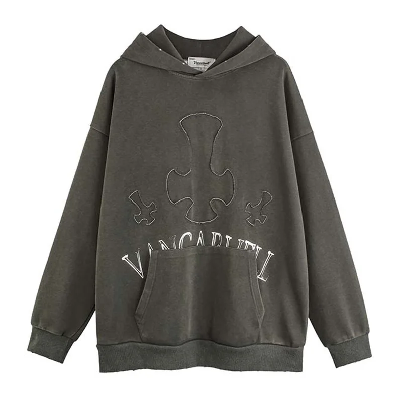 

Oversized Hip Hop Men Sweatshirt Hi Street Harakuju Streetwear Pullover Hoodeis Spring Autumn