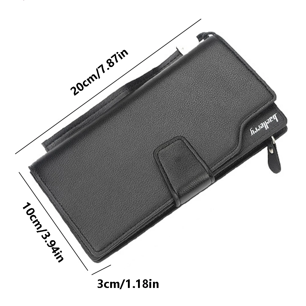 1Pcs/Baellerry Men's Large-Capacity Long Wallet, High-End Multifunctional Wallet, Portable Wristlet for Commuting, Simple and Stylish Storage Wallet