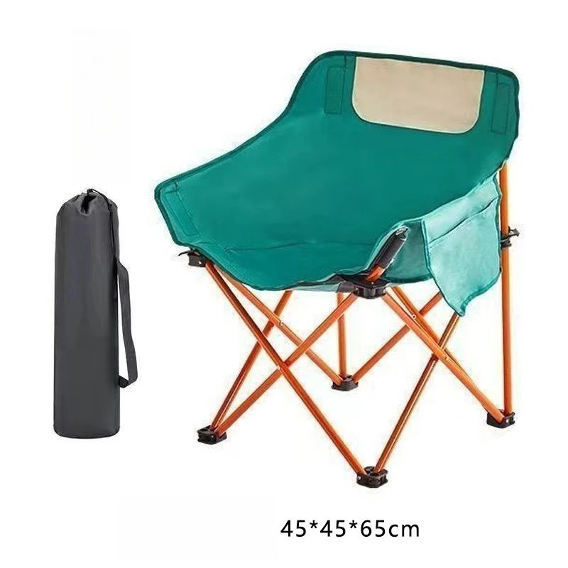 1Pcs Convenient Travel Camping Folding Chair Small Outdoor Folding Moon Chair