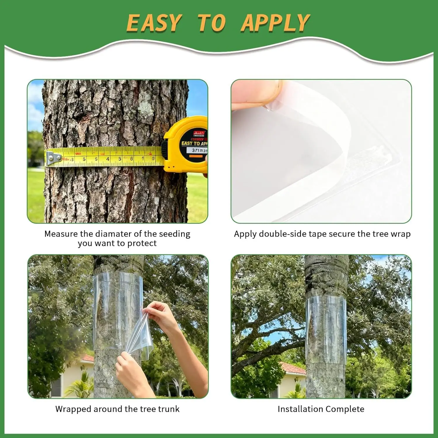 Tree Trunk Protector Anti-Climb Squirrel Animal Climbing Deterrent Guard for Fruit Trees Self-Adhesive Reptile Orchard 40x120cm