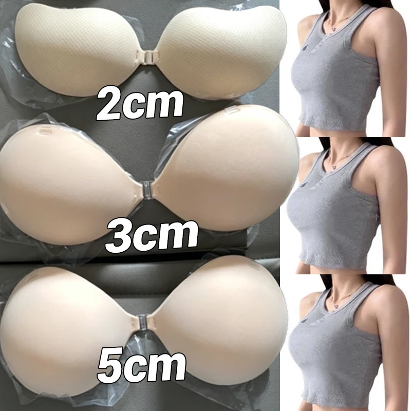 3CM/5CM Push Up Chest Stickers Lifting Silicone Adhesive Bra Waterproof Invisible for Wedding Backless Natural Curve Small Chest