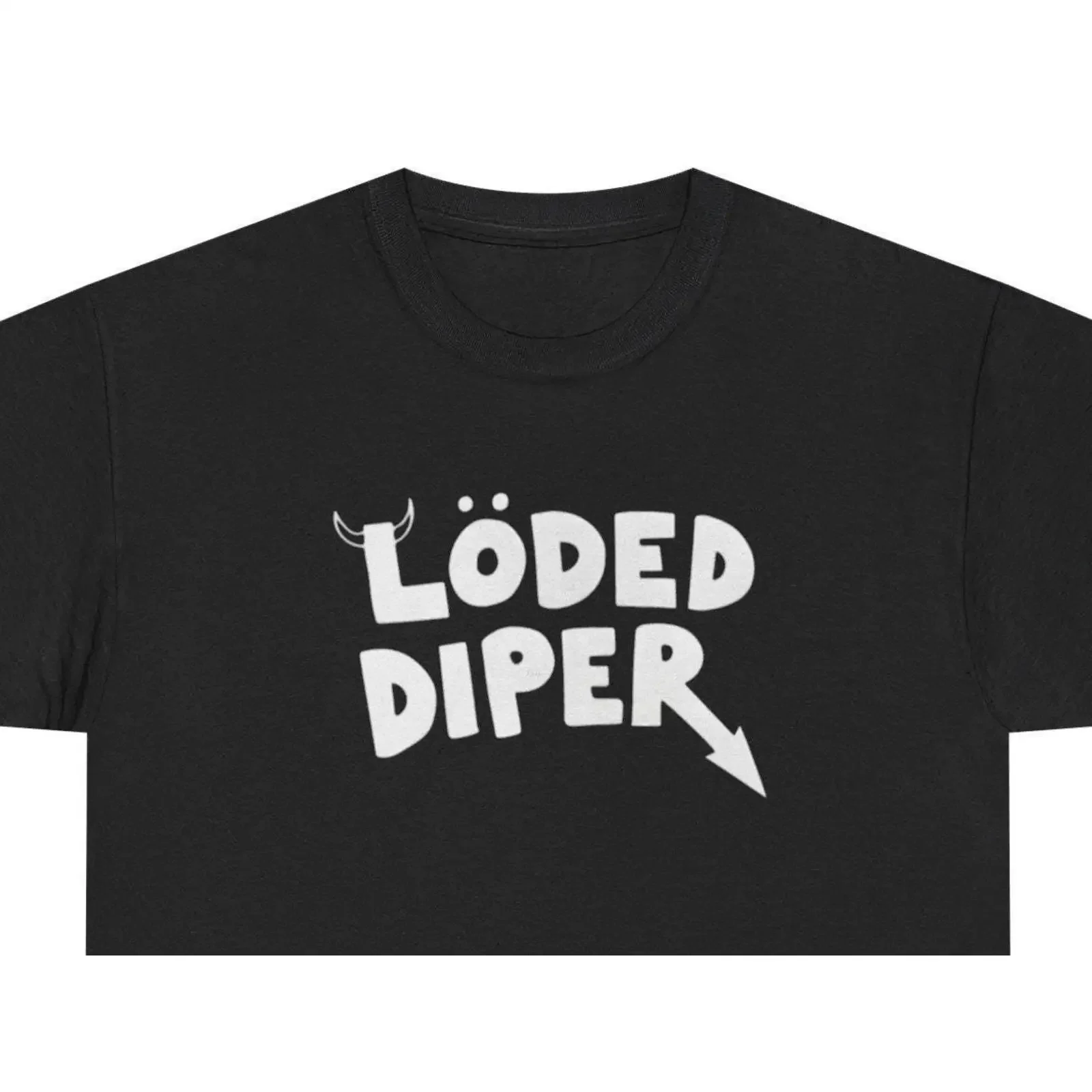 Loded Diper T Shirt Punk Logo Funny  vintage Washed designer clothes Comfortable Breathable Stylish streetwear Unisex Soft