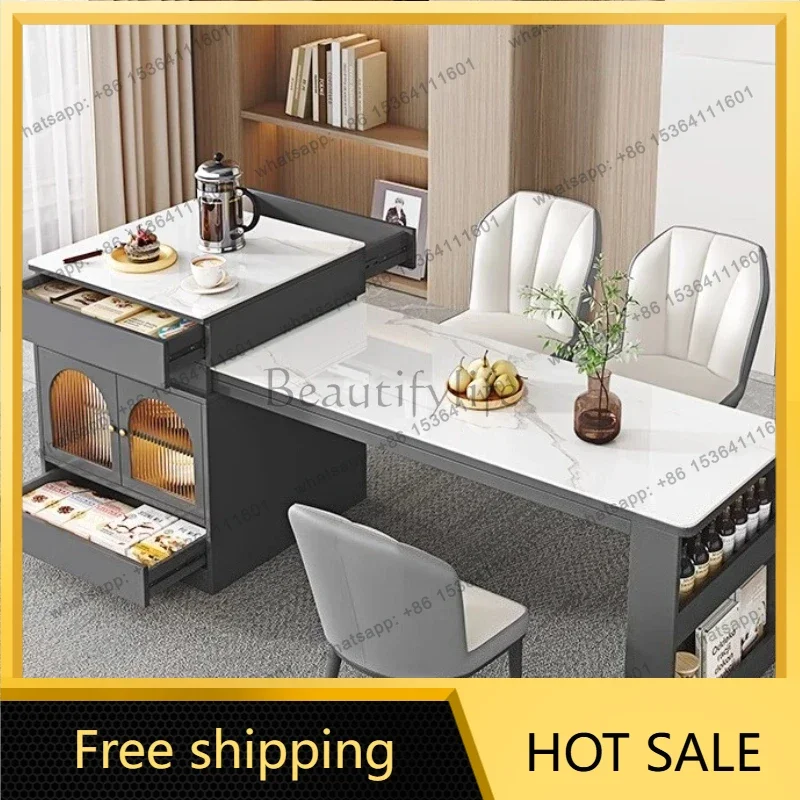 LJY Light Luxury Adult Dining Table Modern Simple Unusual Aesthetics Gaming Table Conference Designer Mesas De Jantar Furniture