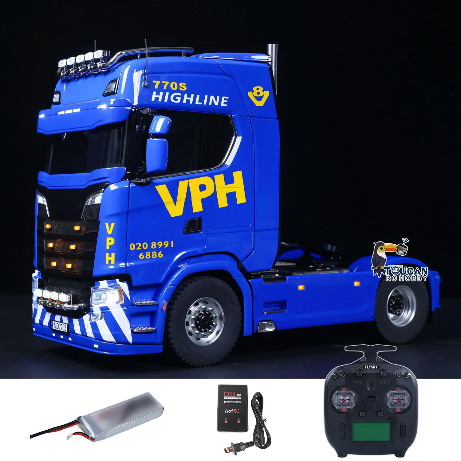 

1:14 770S RC Трактор Грузовик 4X4 Металлическое Шасси Радиоуправление Грузовой Автомобиль Двухскоростная Трансмиссия Кабина Подвеска Модель для Взрослых