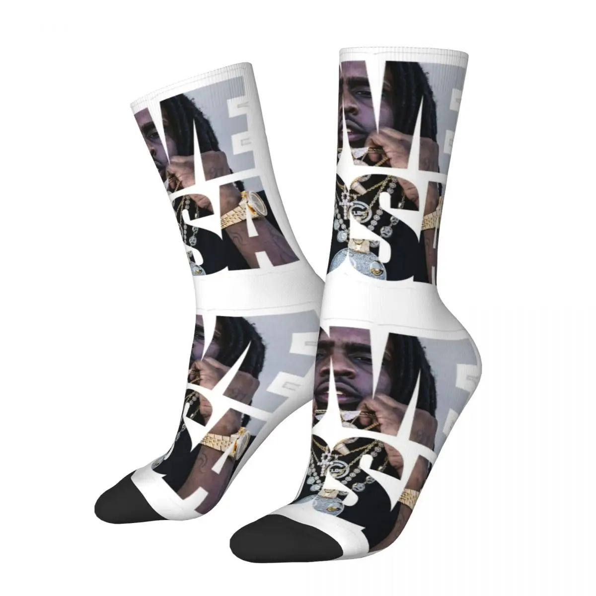 Colorful In Sosa We Trust Chief Keef Theme Design Print Crew Socks Autumn Winter Love Sosa Cute Middletube Socks Sweat Absorbing