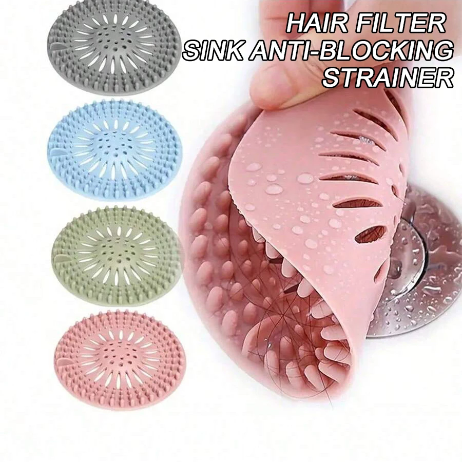 Anti Clogging Hair Filter Stainless Steel Shower Drain Catcher for Bathroom Kitchen Sink Easy Install Clean Multi Design