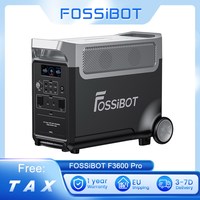 FOSSiBOT F3600 Pro Portable Power Station, 2 Extra Battery Pack Expandable Capacity, 3840Wh/3600W High AC Output 13 Output Ports