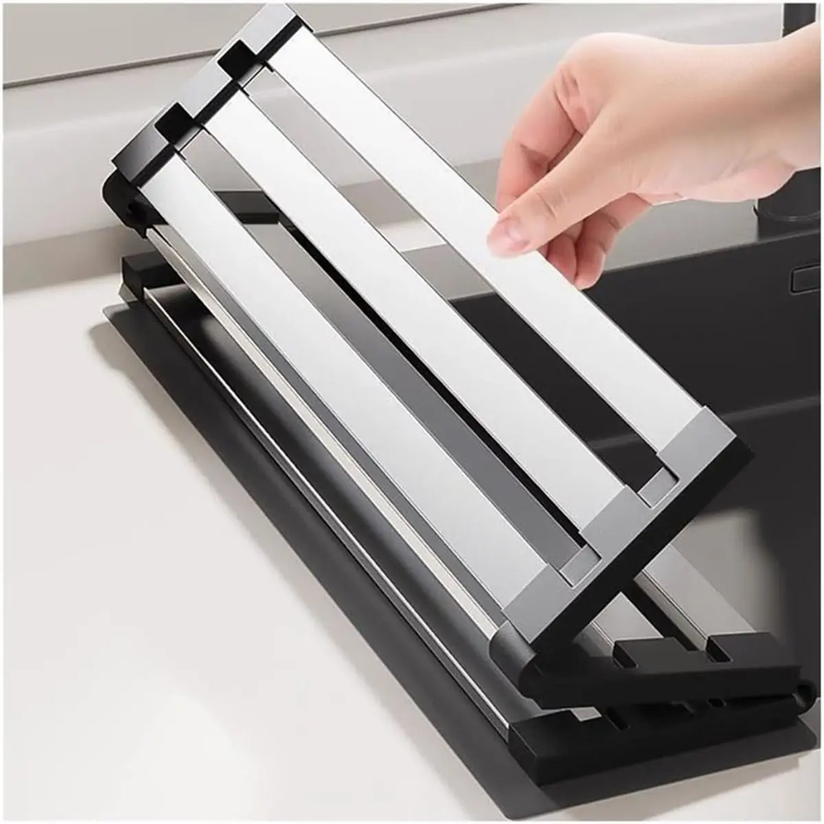 2026 New 304 Stainless Steel Roll Up Dish Drying Rack, Foldable Heat- Dishes Drainer