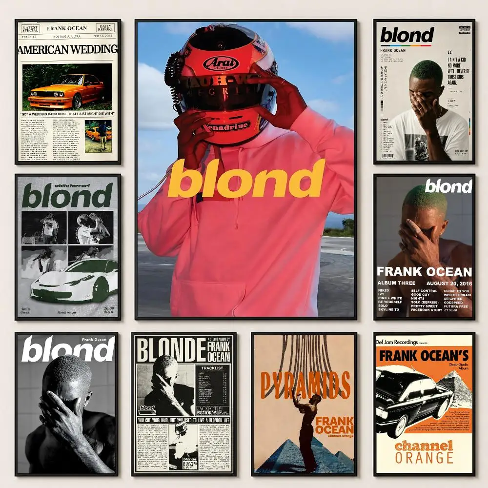 music Frank Ocean Poster Poster HD Printing Premium Style for Home Decor for Bedrooms Hallways Cafes Gift
