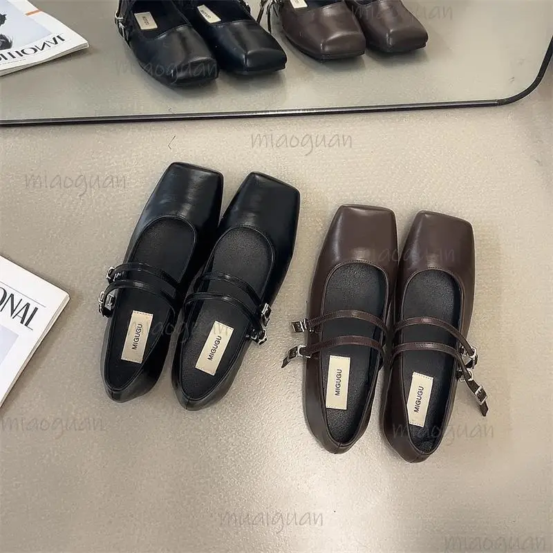 

Модные однотонные балетки: элегантные, повседневные, износостойкие, удобные женские туфли для офиса, модель Мэри Джейн