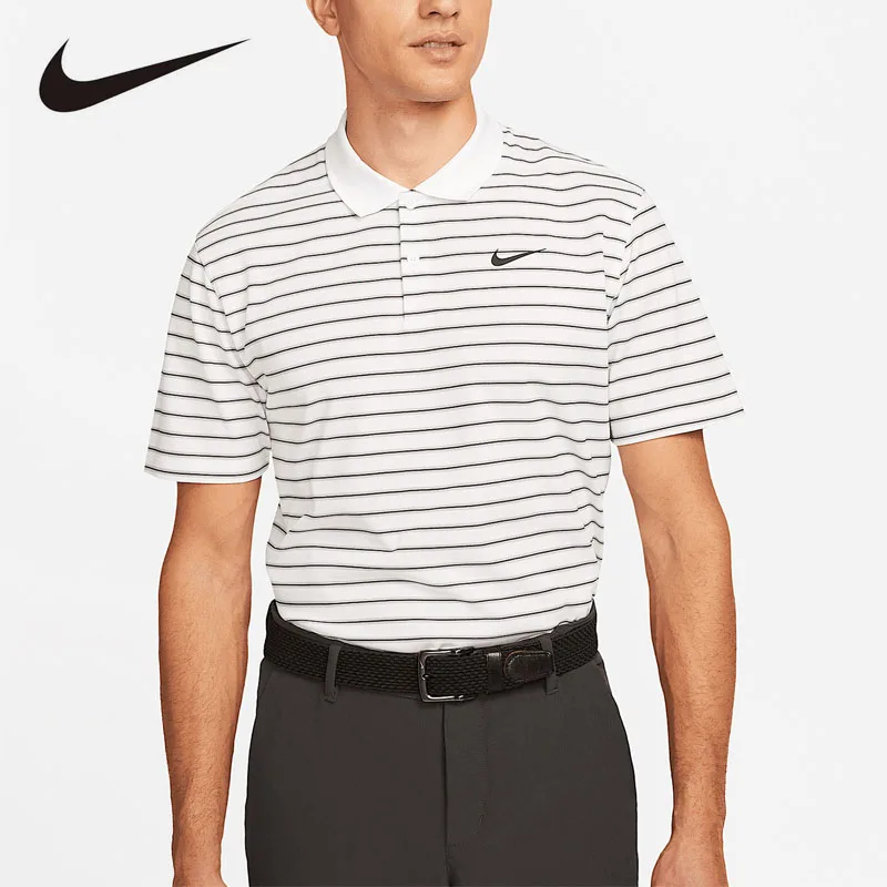 

Nike Men's Collared Stripes Polo Shirt, Breathable Quick-Dry Golf Short-Sleeve T-Shirt S-2XL DH0830-100