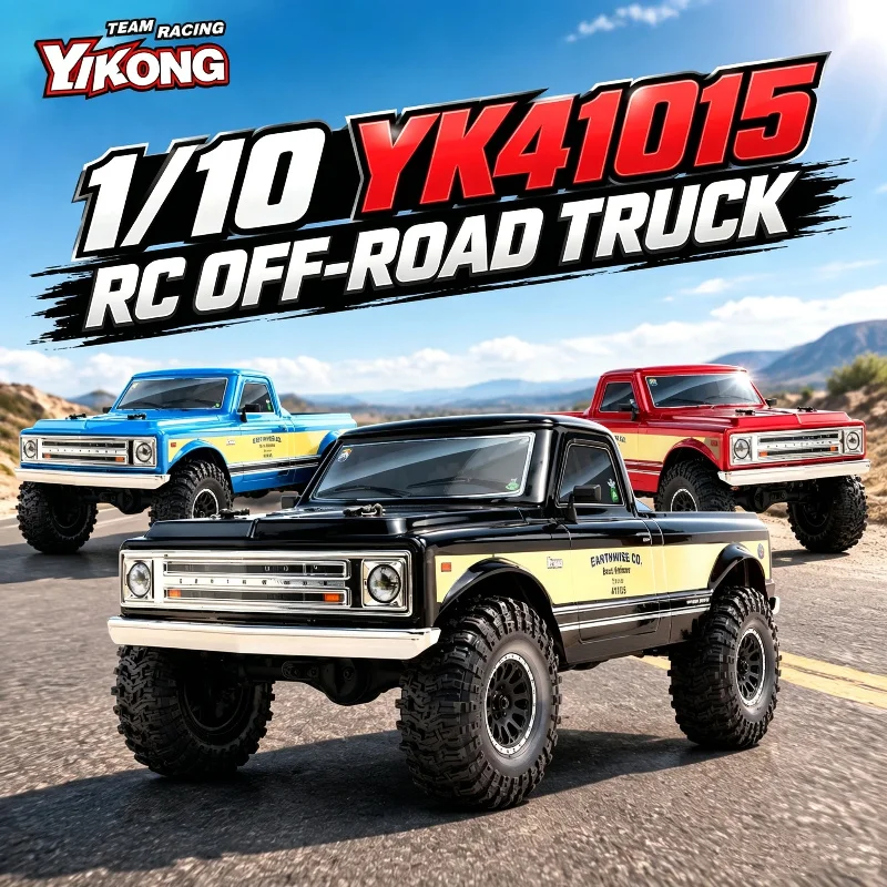 Hot YK41015 1/10 Brushed Remote Control Simulation 4WD Climbing Off-road Vehicle Differential Lock Two-speed Electric RC Model