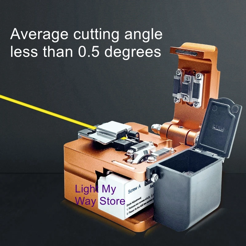 High precision fiber optic cable cutting knife S09 with waste fiber box automatic return knife fiber optic fusion splicer set