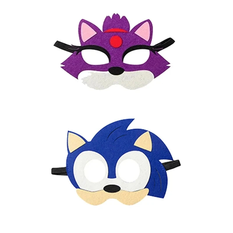 1 set Sonic Mask Party Decoration Set Cartoon Birthday Gifts  Halloween Cool Acessórios Ornamento Children Supplies Toys