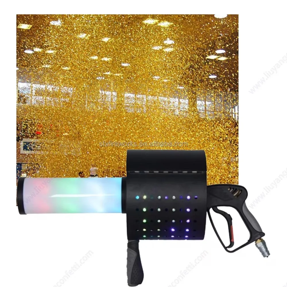 LED Co2 Gun DJ CO2 Jet Confetti Machine DMX Stage Effect Jet Machine Party CO2 Cannon NO Ice Seum for Dj Disco Nightclub