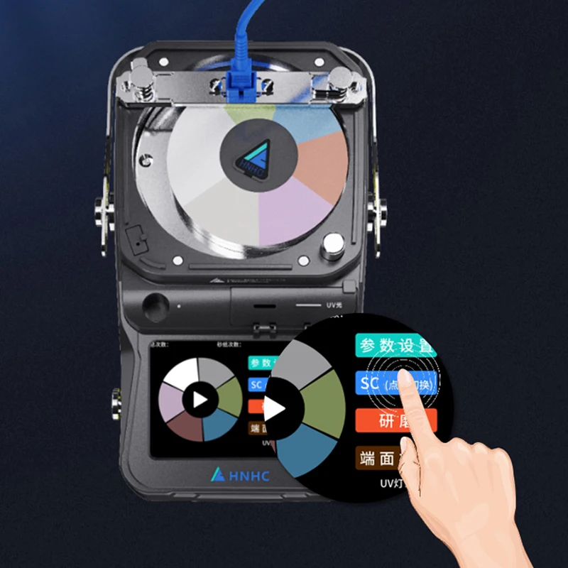 Máquina de polimento de fibra óptica com equipamento de produção de cabo de remendo de fibra óptica de água Máquina de moagem de conector de fibra