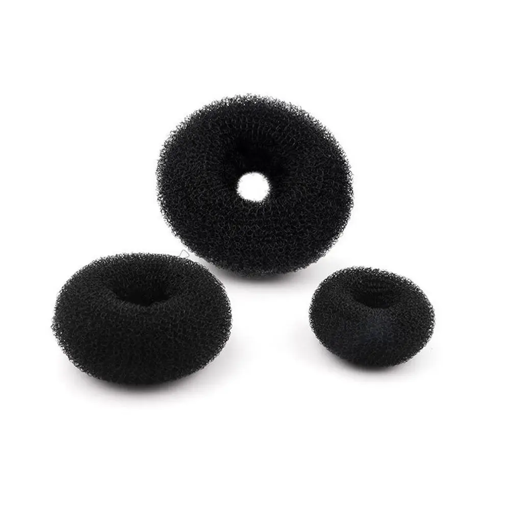 Meatball Head Girls Donut Magic Foam Sponge, Anillo para el pelo de mujer, Molde para moño nido de pájaro, Herramientas para peinados, Sujetador de cola de caballo estilo coreano