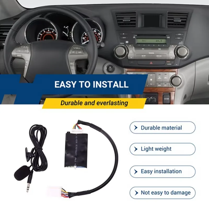 1Pc Bluetooth Wireless Music Box  For Honda Accord Civic City Odyssey, Hands‑Free AUX Audio Adapter Replacement  Interface