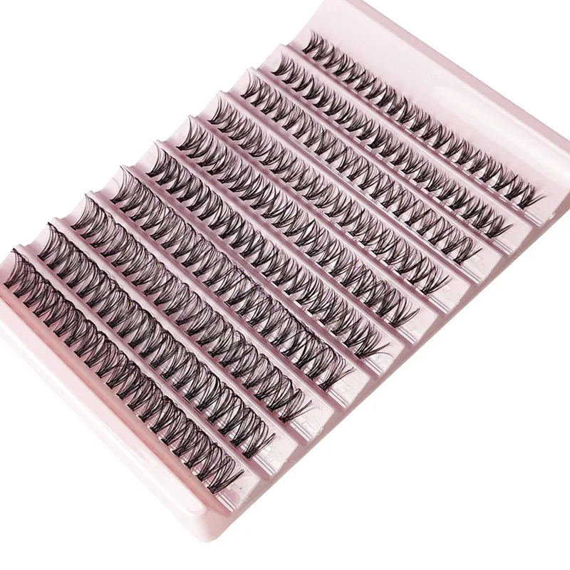 1 Box/200 Bunches Mink Eyelashes Natural 3D Russian DIY Individual Eyelash extension Eyelash cluster Makeup Tool Wholesale