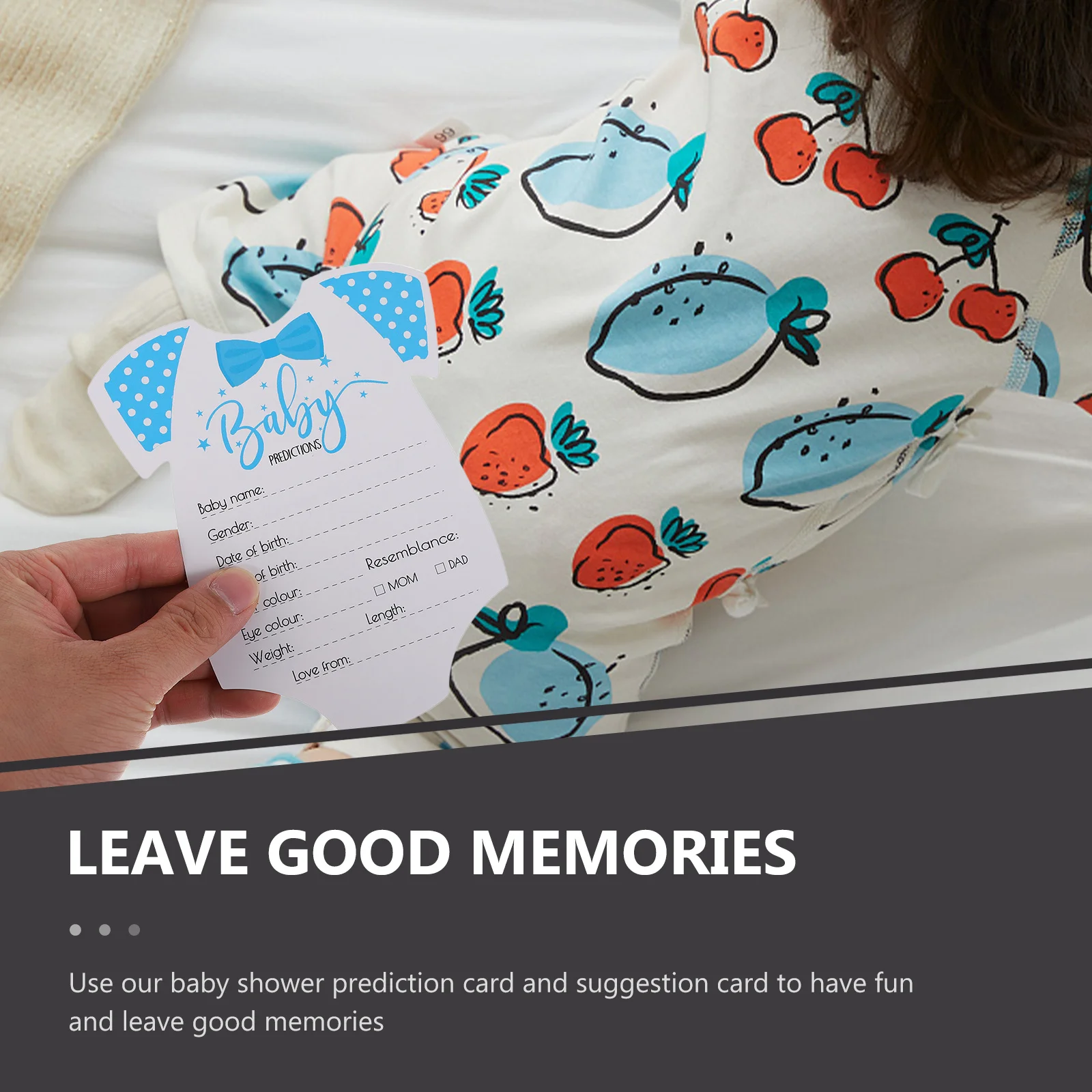 

20 шт., принадлежности для детского душа, карты с предсказанием, реквизит для фотосъемки новорожденных, дизайн одежды, ежемесячные бумажные карты, сувениры для вечеринок