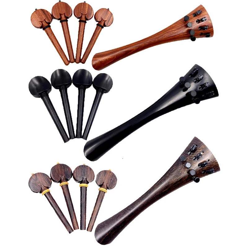 High Quality Cello Accessories Pegs Tailpiece With Finetuners Ebony wood Rosewood 4/4 Parts