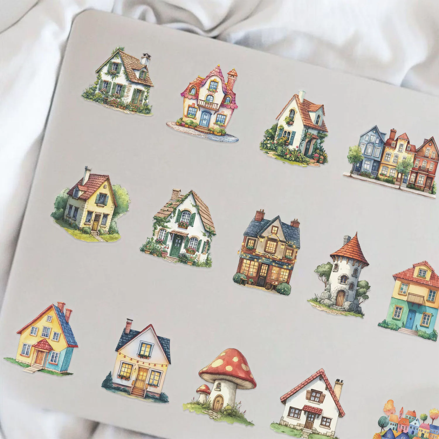 50 قطعة من ملصقات مواد الحيوانات الأليفة لمنزل الحكاية الخيالية، مكبر صوت للأمتعة، كوب ماء، ملصقات مقاومة للماء، ديكور شفاف #6