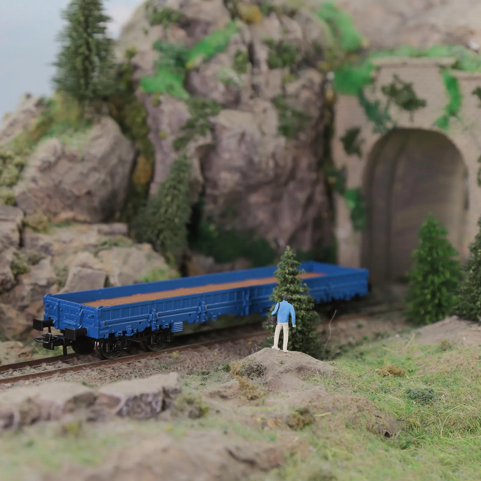 Evemodel Train - HO 체중계 40 인치 로우사이드 플랫카, 1:87 모델 왜건 도색, 글자 없는 C8764