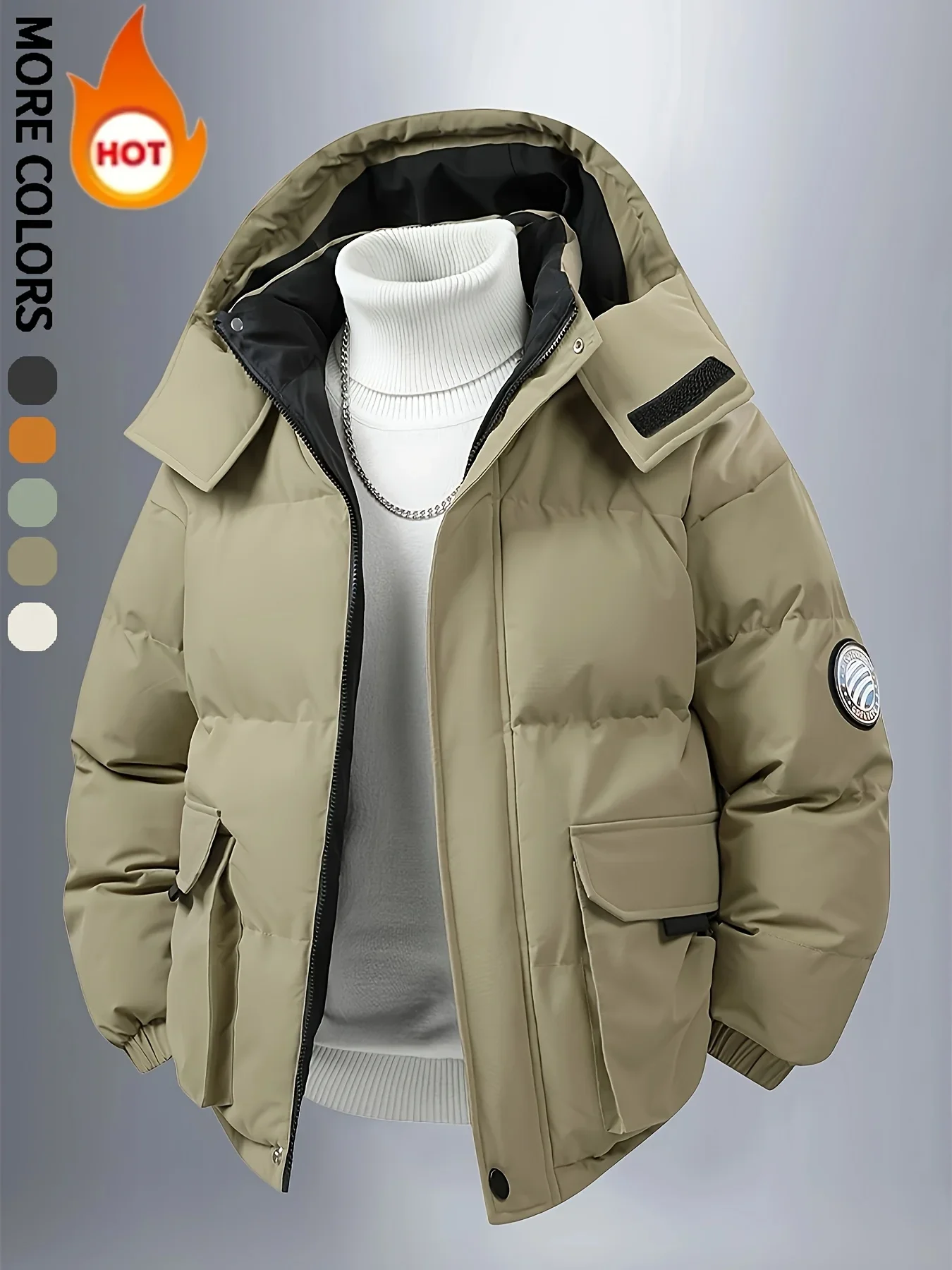 Regular Casual Long-Sleeved Warm Lining Autum and Winter Jacket Autum Clothing, Fresh, Autum and Winter Matchinging