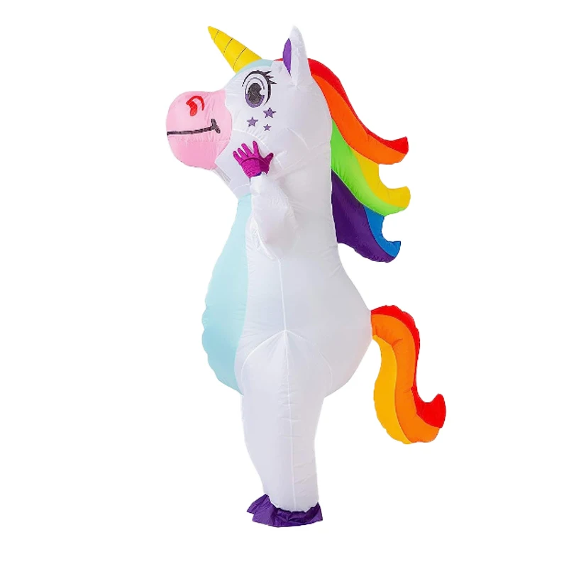 

Надувной костюм единорога, забавный костюм для вечеринки, косплей, праздничный подарок, надувная игрушка