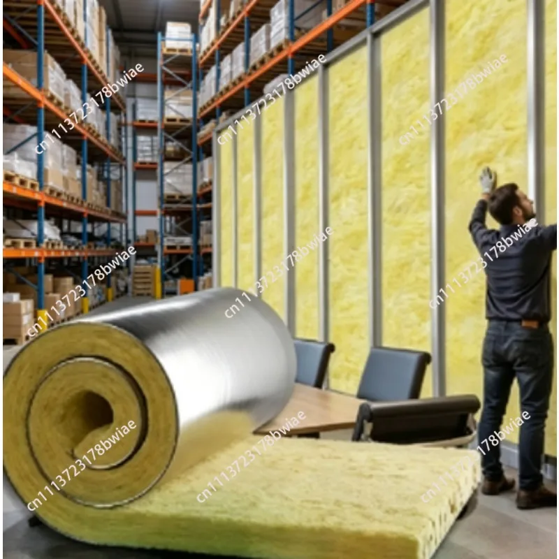 High-density glass wool panel ktv bar soundproofing rock wool wall filling acoustic absorption a-grade fireproof insulation